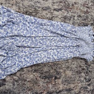 Angel Dear Blue and White Floral Maxi Skirt